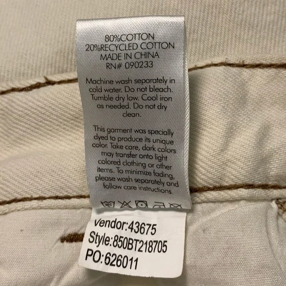 PacSun Wide Leg Carpenter Ultra High Waist Cream Color Jeans Size 27 - Picture 15 of 16